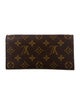 Louis Vuitton LV Monogram Coated Canvas Emilie Wallet