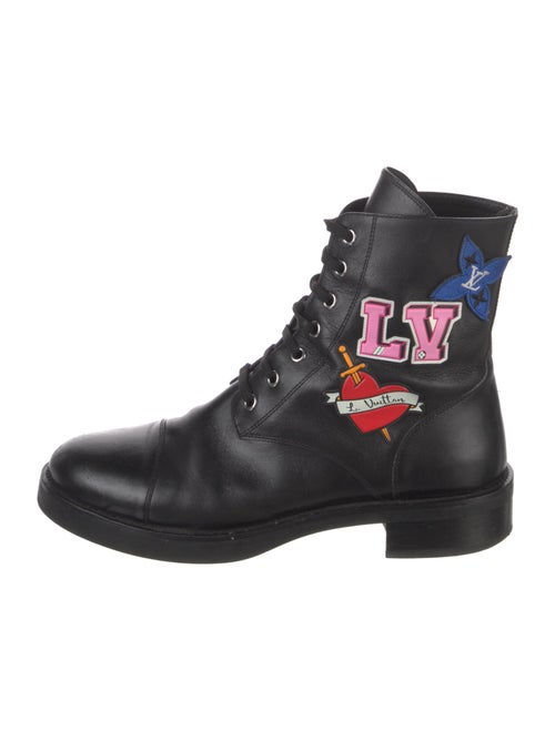 Louis Vuitton LV Monogram Leather Combat Boots