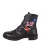Louis Vuitton LV Monogram Leather Combat Boots