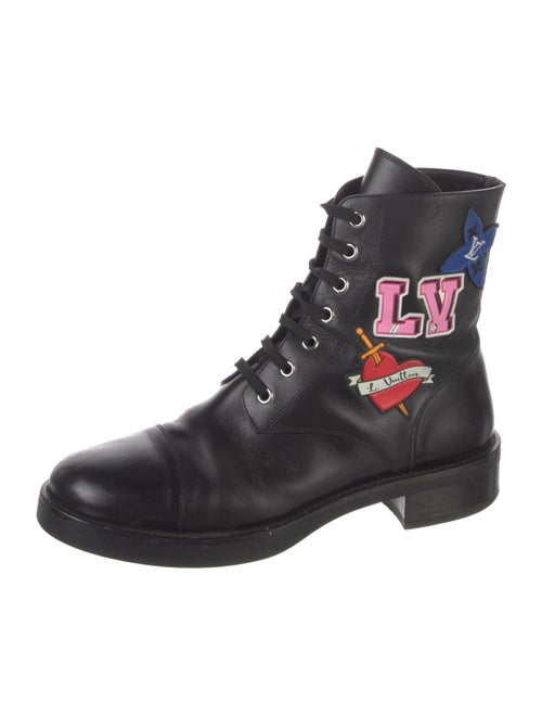 Louis Vuitton LV Monogram Leather Combat Boots