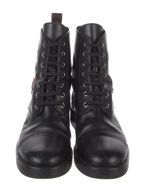 Louis Vuitton LV Monogram Leather Combat Boots