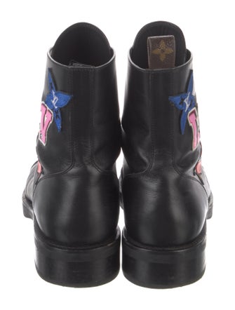 Louis Vuitton LV Monogram Leather Combat Boots