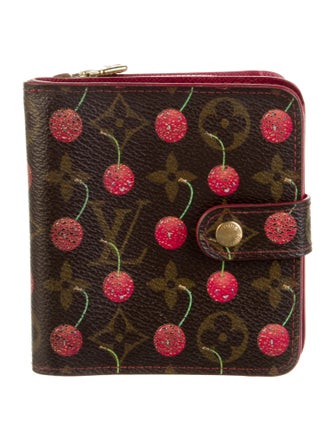 Louis Vuitton Monogram Cerises Coated Canvas Compact Zippé Wallet