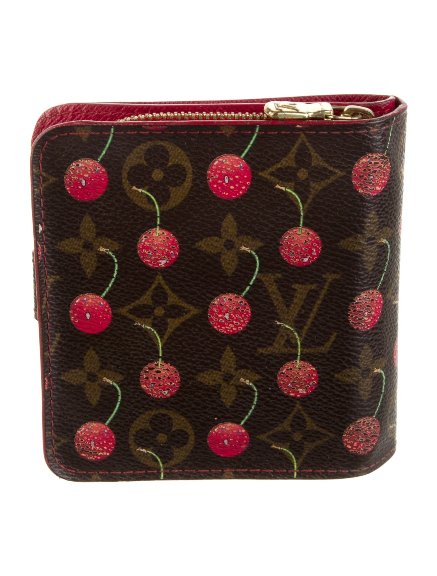 Louis Vuitton Monogram Cerises Coated Canvas Compact Zippé Wallet