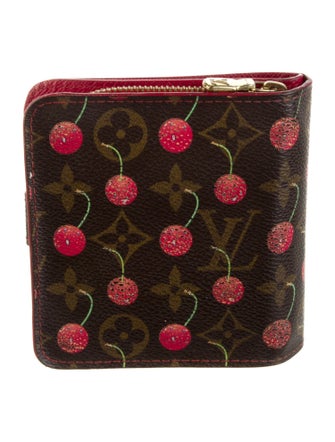 Louis Vuitton Monogram Cerises Coated Canvas Compact Zippé Wallet