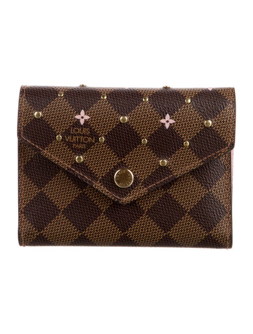 Louis Vuitton Damier Ebene Pattern Coated Canvas Victorine Wallet