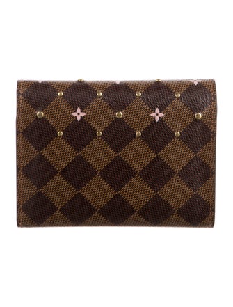 Louis Vuitton Damier Ebene Pattern Coated Canvas Victorine Wallet