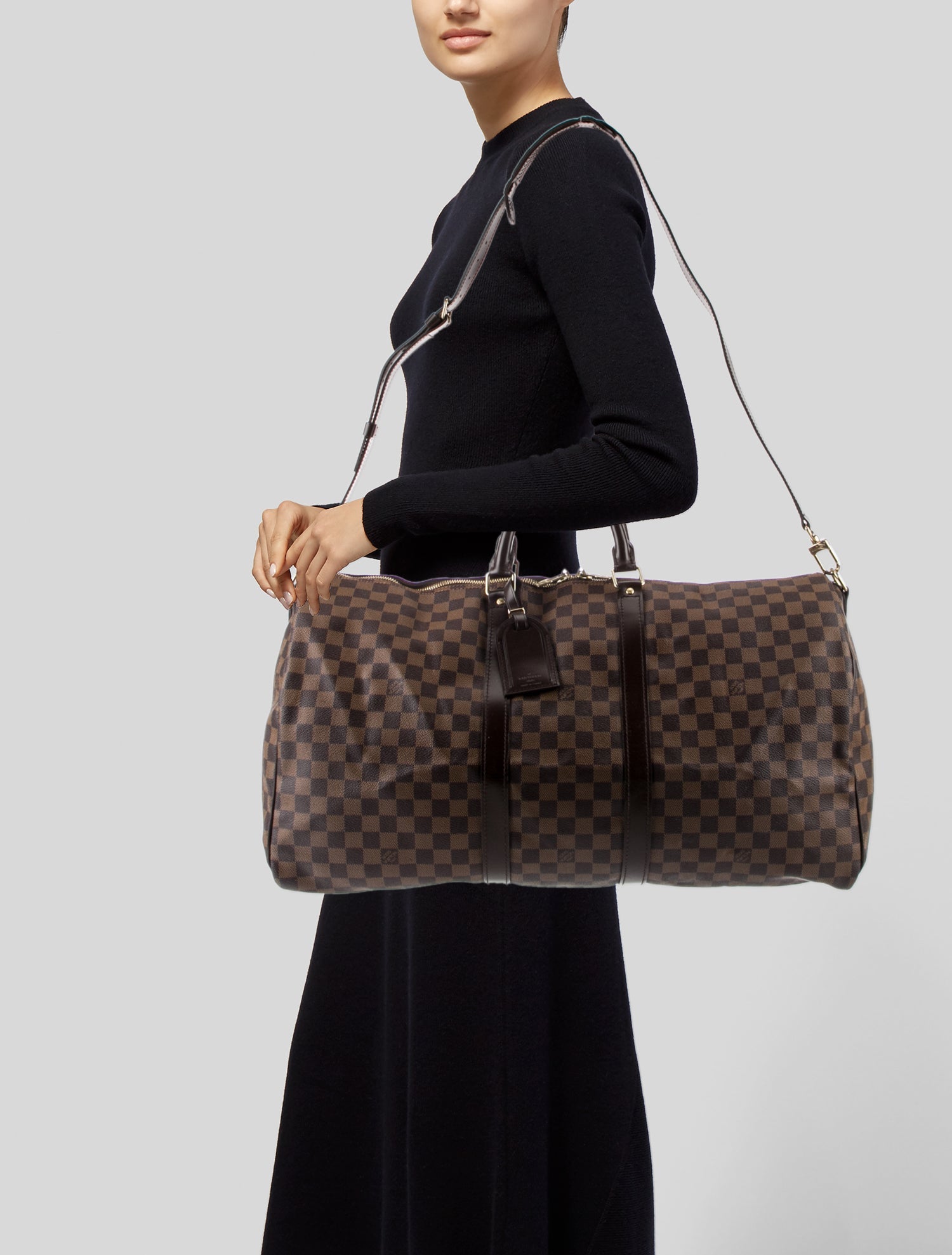 Louis Vuitton Damier Ebene Keepall Bandouliere 55