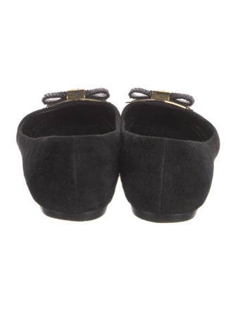 Louis Vuitton Suede Bow Accents Flats
