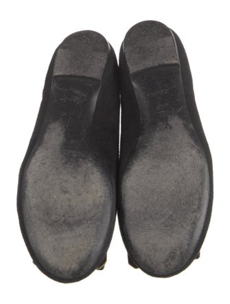 Louis Vuitton Suede Bow Accents Flats