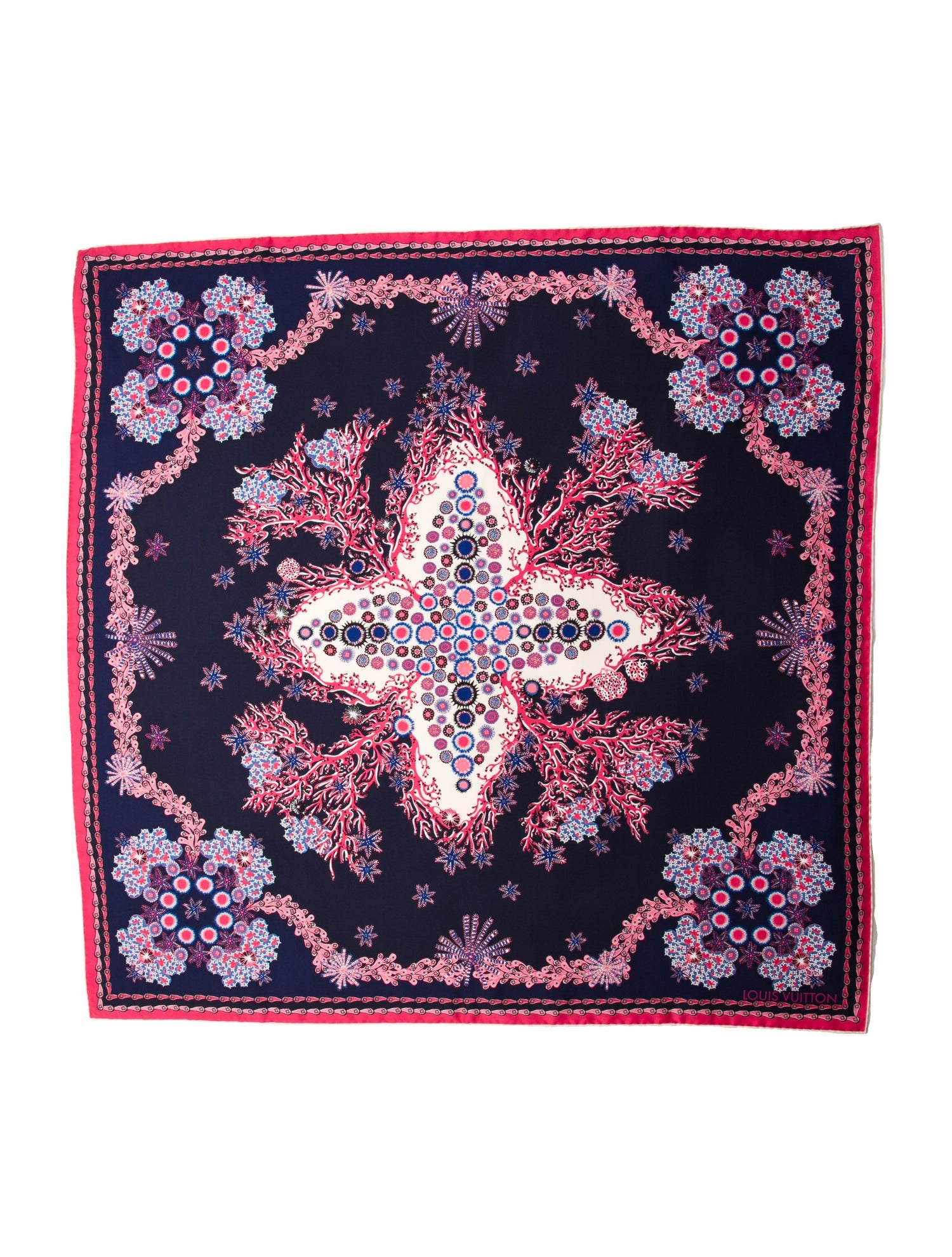 Louis Vuitton Coral Silk Scarf