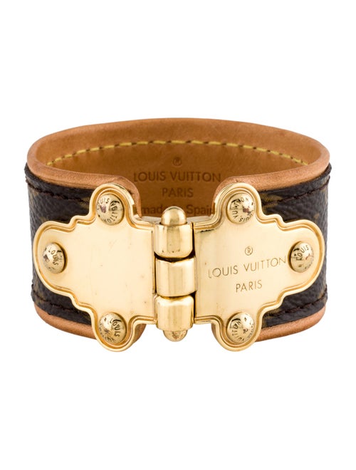 Louis Vuitton Canvas & Leather Wrap Bracelet
