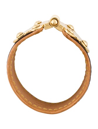 Louis Vuitton Canvas & Leather Wrap Bracelet