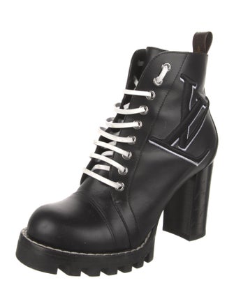 Louis Vuitton LV Monogram Leather Combat Boots