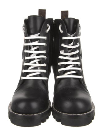 Louis Vuitton LV Monogram Leather Combat Boots