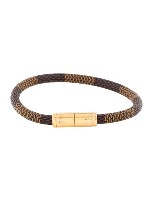 Louis Vuitton Leather Damier Keep It Wrap Bracelet