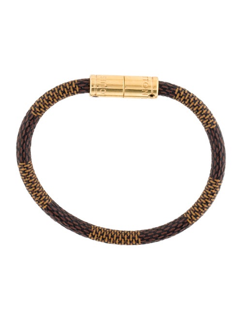 Louis Vuitton Leather Damier Keep It Wrap Bracelet