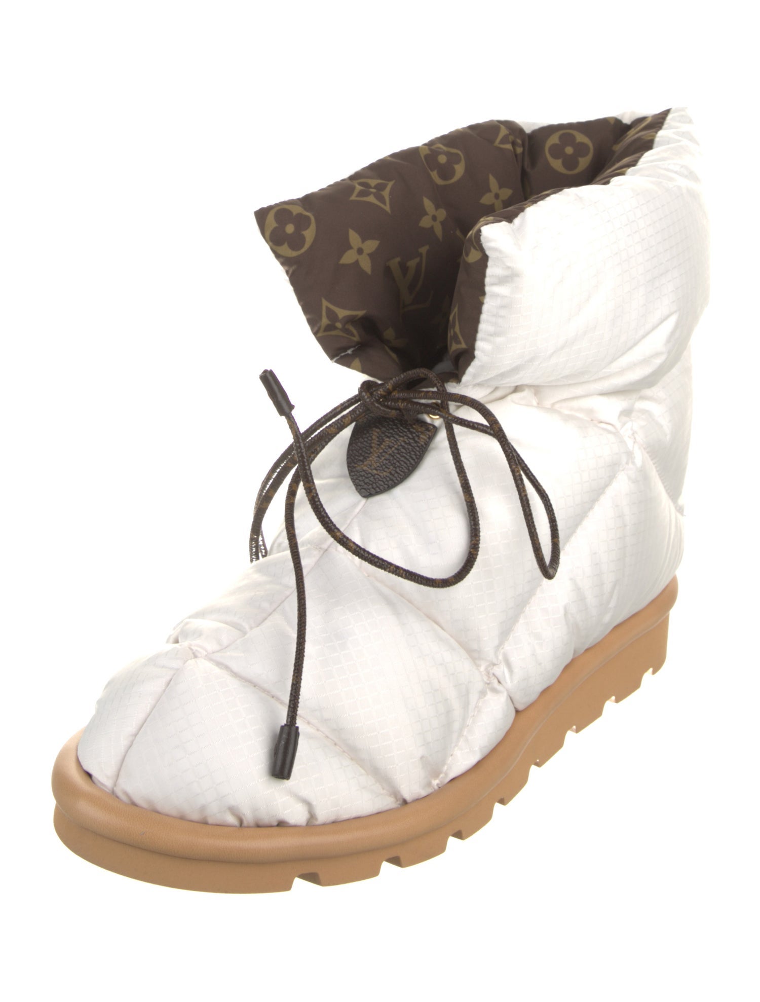 Louis Vuitton LV Monogram Nylon Lace-Up Boots w/ Tags