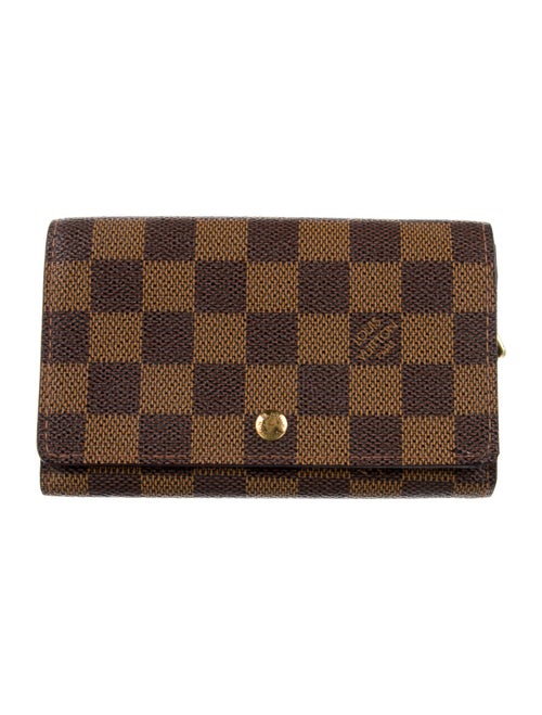 Louis Vuitton Damier Ebene Pattern Coated Canvas Trifold Wallet