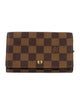 Louis Vuitton Damier Ebene Pattern Coated Canvas Trifold Wallet