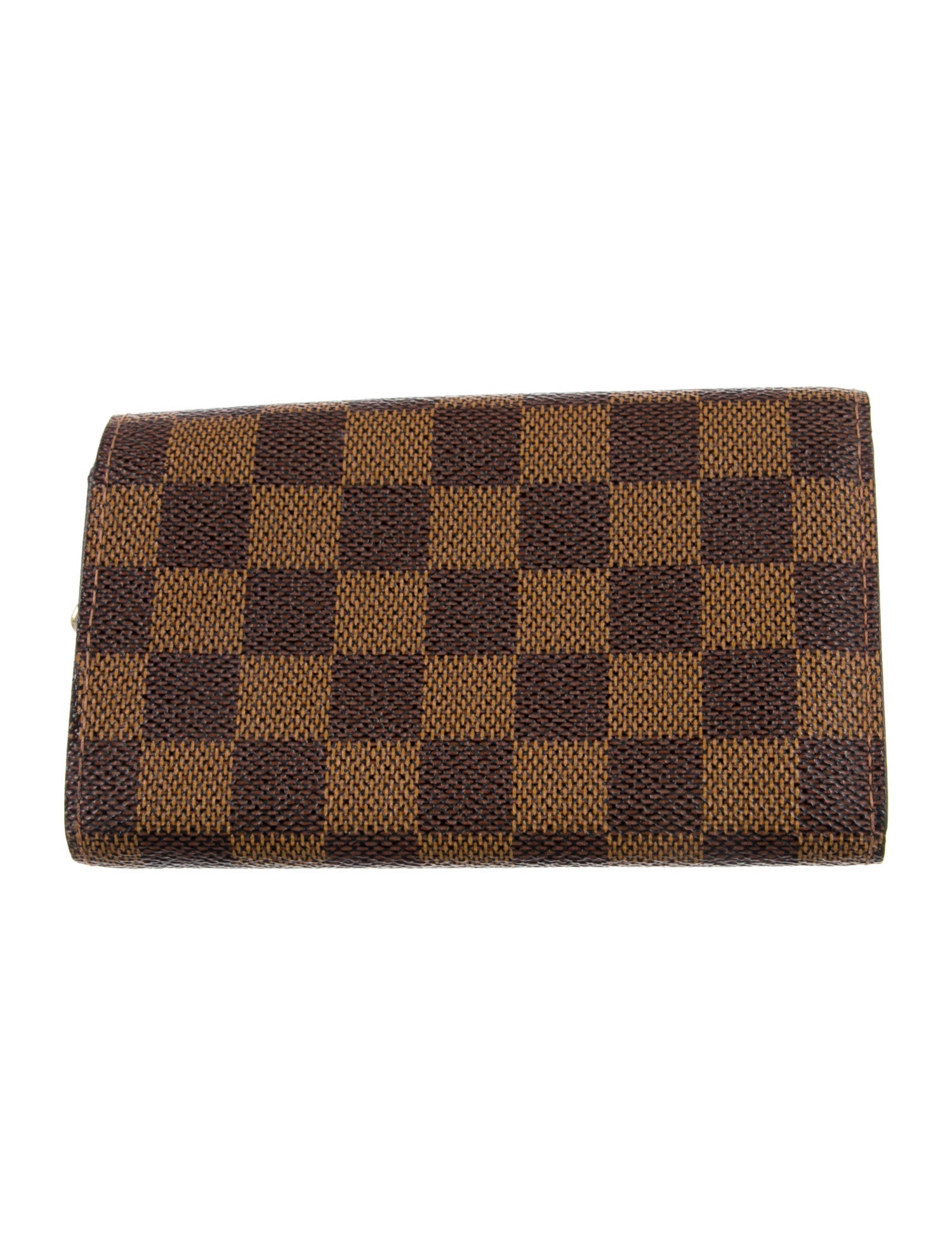Louis Vuitton Damier Ebene Pattern Coated Canvas Trifold Wallet