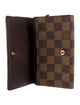 Louis Vuitton Damier Ebene Pattern Coated Canvas Trifold Wallet