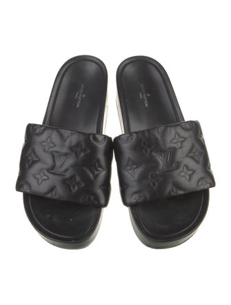 Louis Vuitton Monogram Pattern Leather Slides