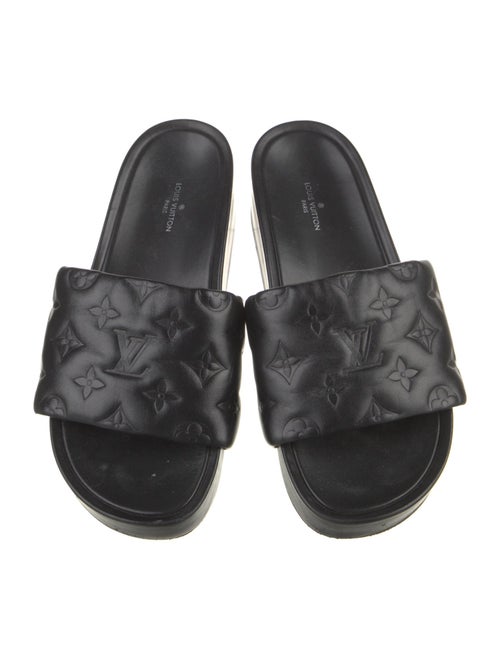 Louis Vuitton Monogram Pattern Leather Slides