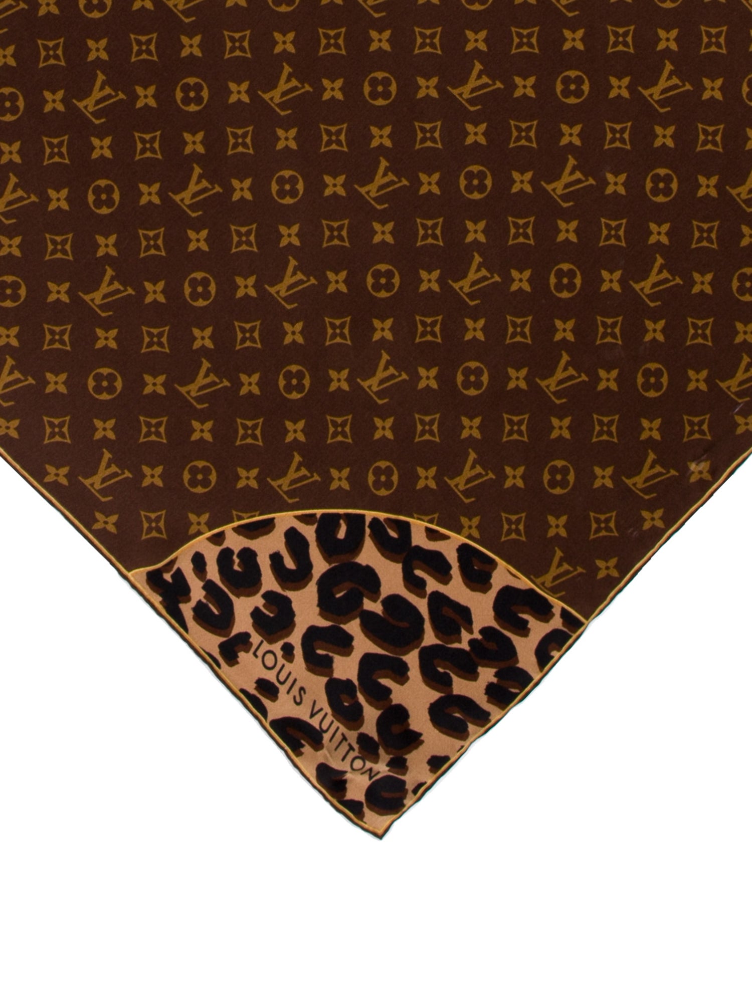 Louis Vuitton Silk Monogram Pattern Scarf