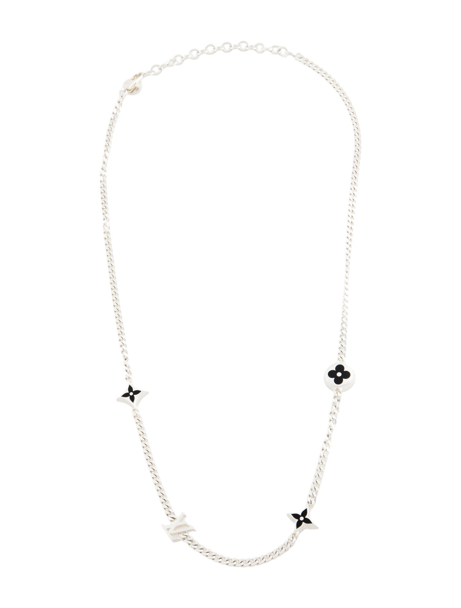 Louis Vuitton Enamel LV Spike Charms Station Necklace