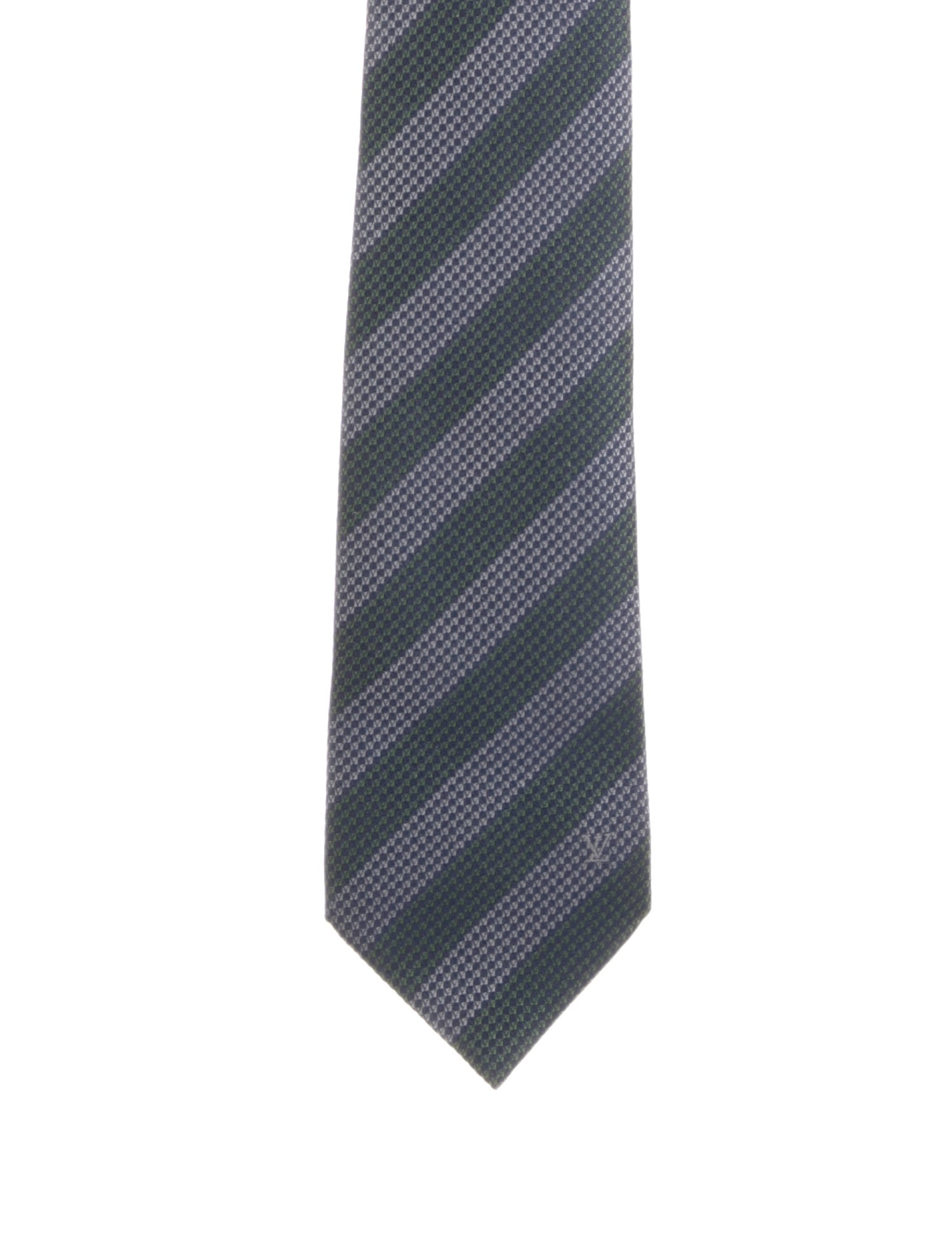 Louis Vuitton blue and green tie