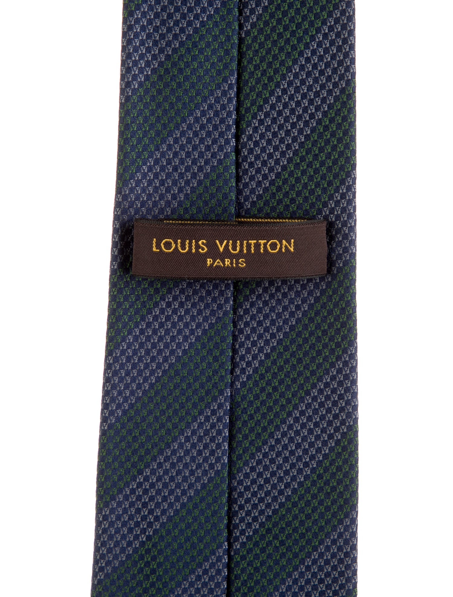 Louis Vuitton blue and green tie