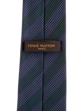 Louis Vuitton blue and green tie