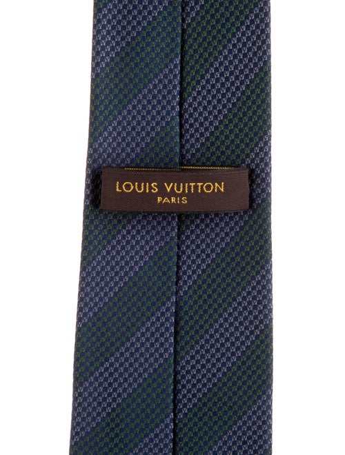 Louis Vuitton blue and green tie
