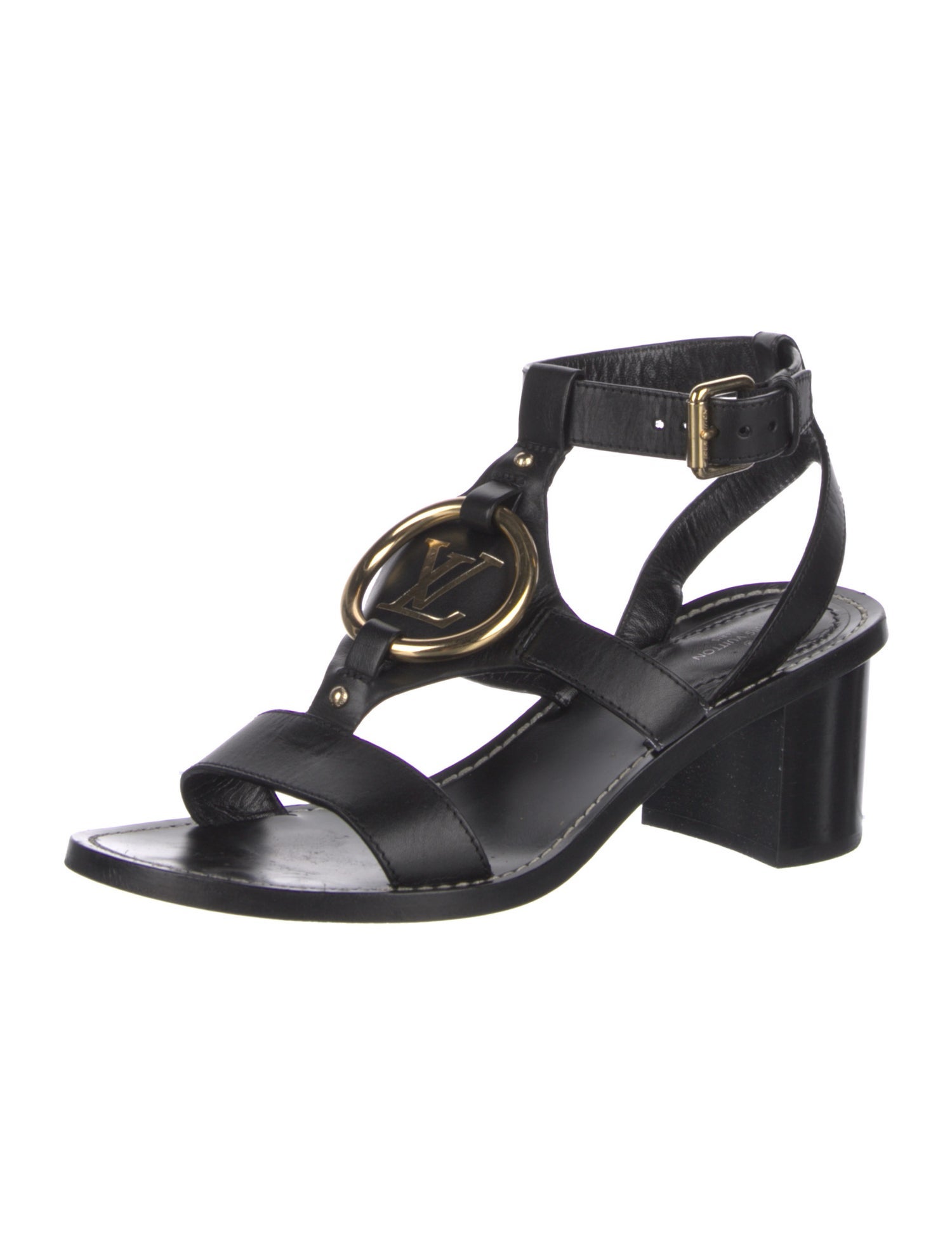Louis Vuitton LV Monogram Leather Gladiator Sandals