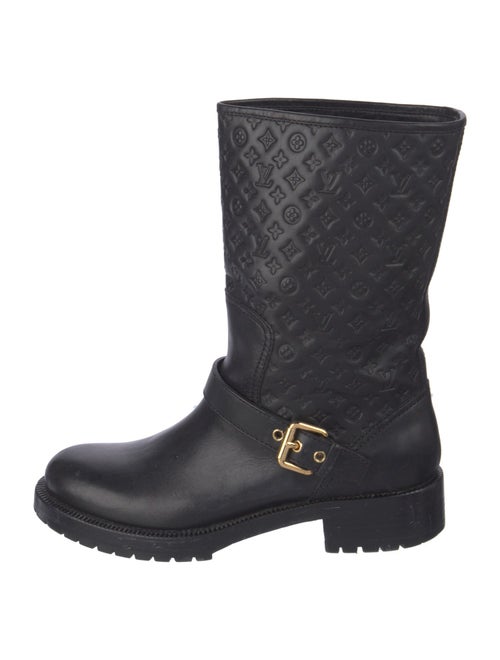 Louis Vuitton 2013 LV Monogram Moto Boots