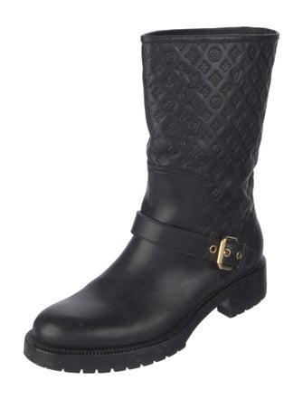 Louis Vuitton 2013 LV Monogram Moto Boots
