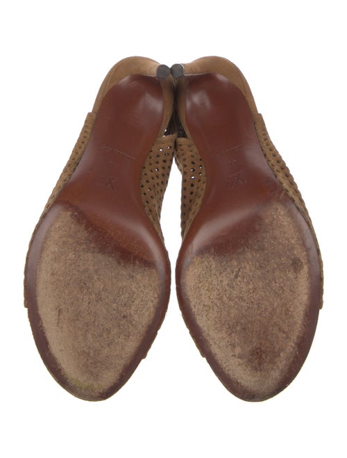 Louis Vuitton Suede Eyelet Trim Slingback Sandals