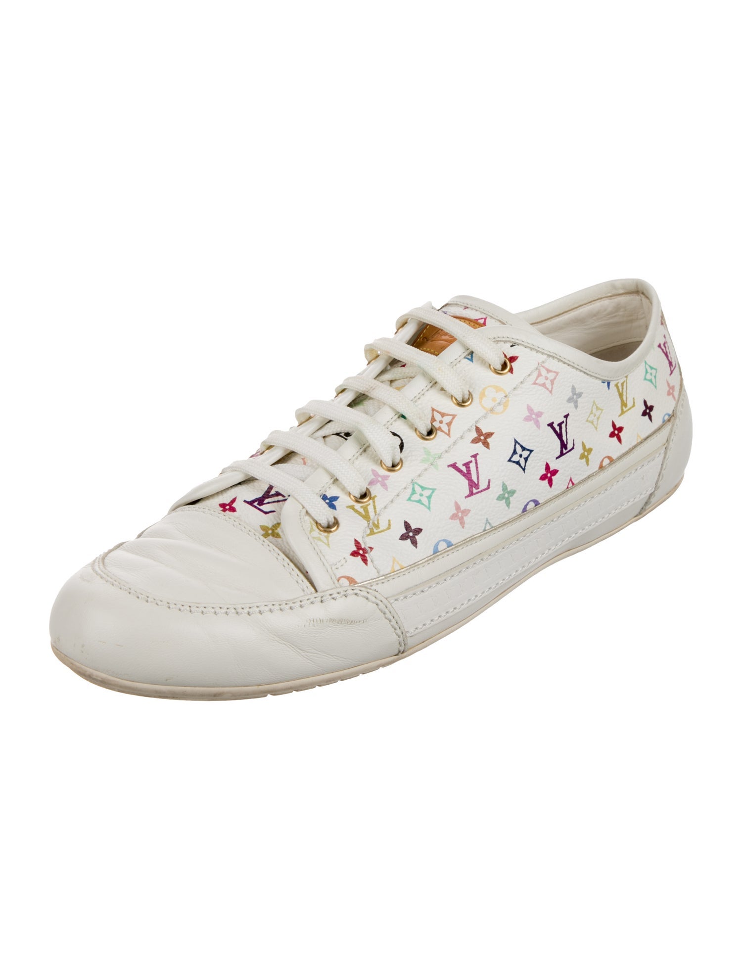 Louis Vuitton Multicolore Monogram Pattern Leather Sneakers