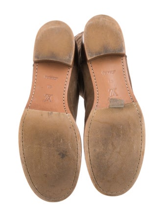 Louis Vuitton Monogram Pattern Suede Riding Boots