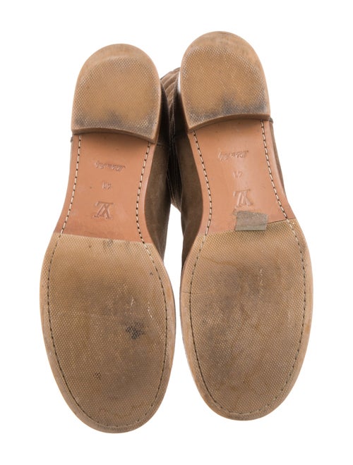 Louis Vuitton Monogram Pattern Suede Riding Boots