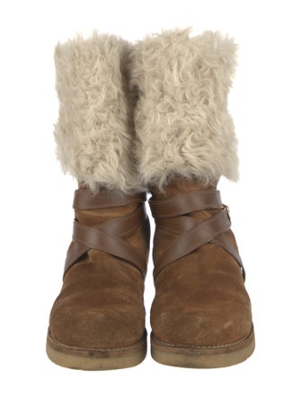 Louis Vuitton Suede Moto Boots