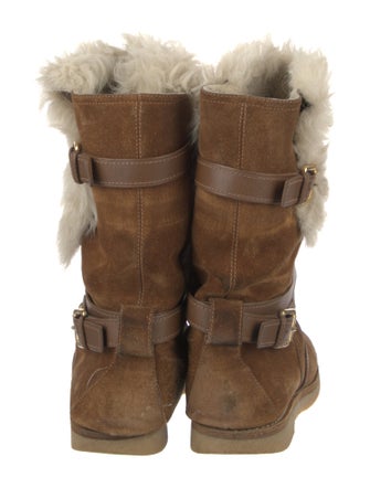 Louis Vuitton Suede Moto Boots