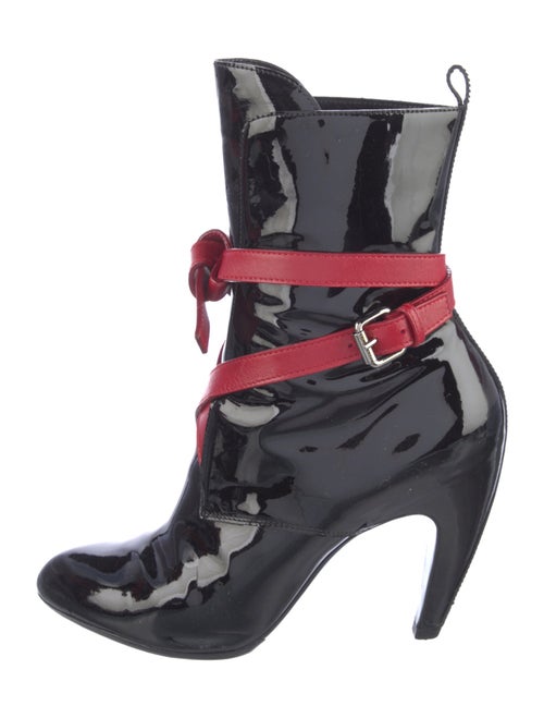 Louis Vuitton Patent Leather Lace-Up Boots
