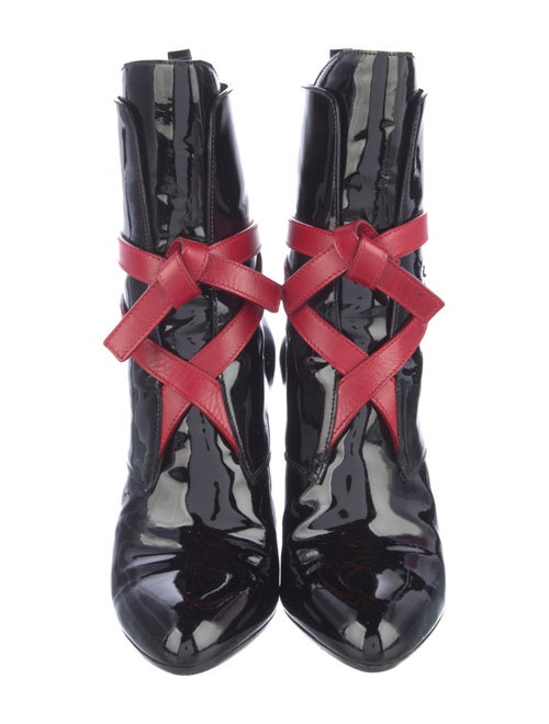 Louis Vuitton Patent Leather Lace-Up Boots