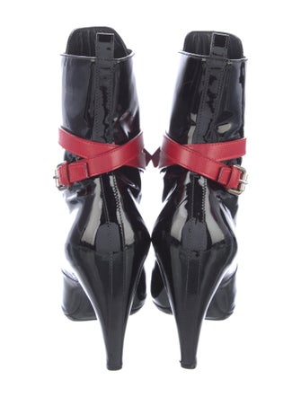 Louis Vuitton Patent Leather Lace-Up Boots