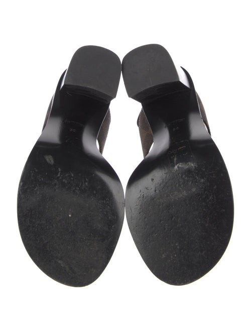 Louis Vuitton Damier Ebene Pattern Slingback Sandals