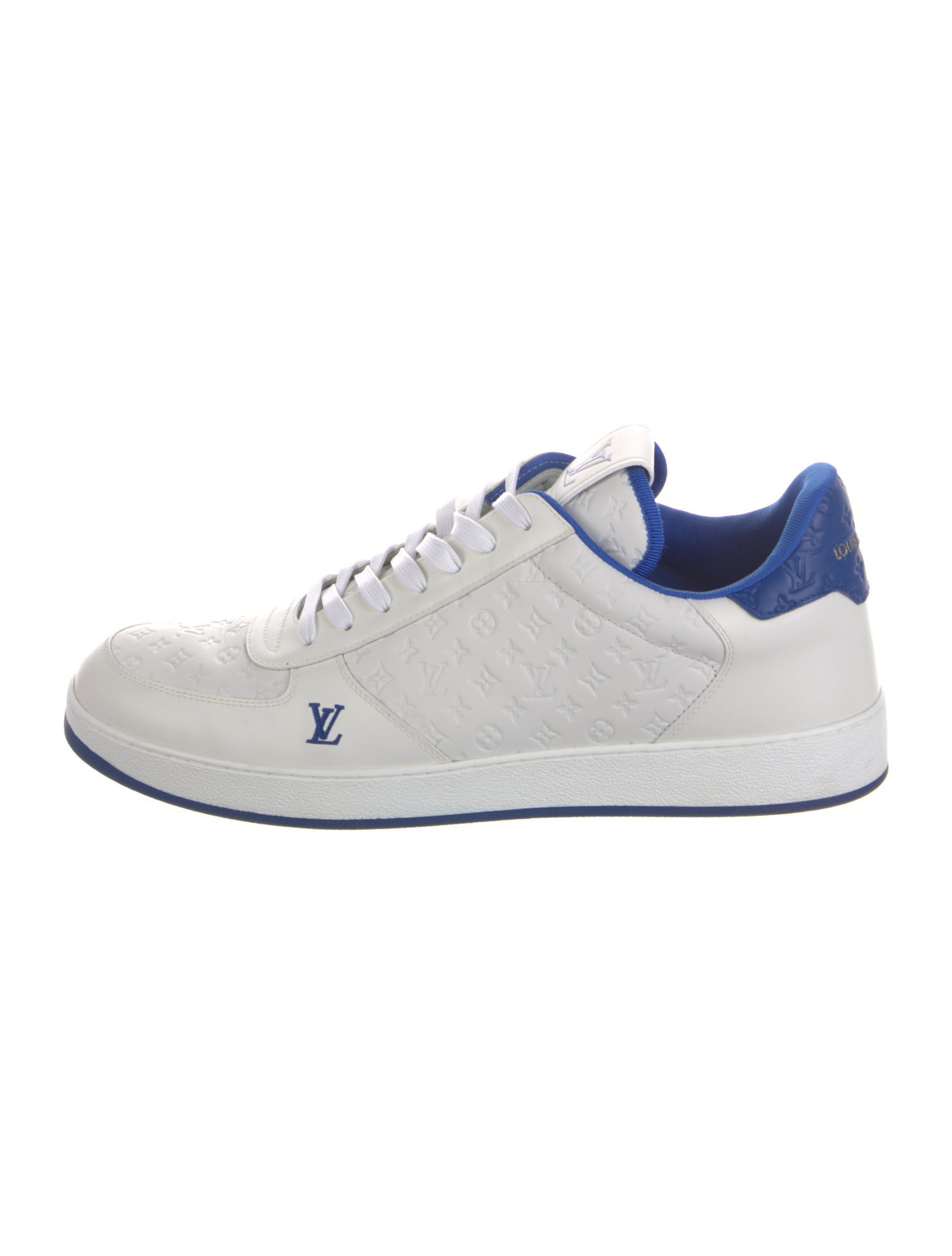 Louis Vuitton Leather Embroidered Accent Sneakers