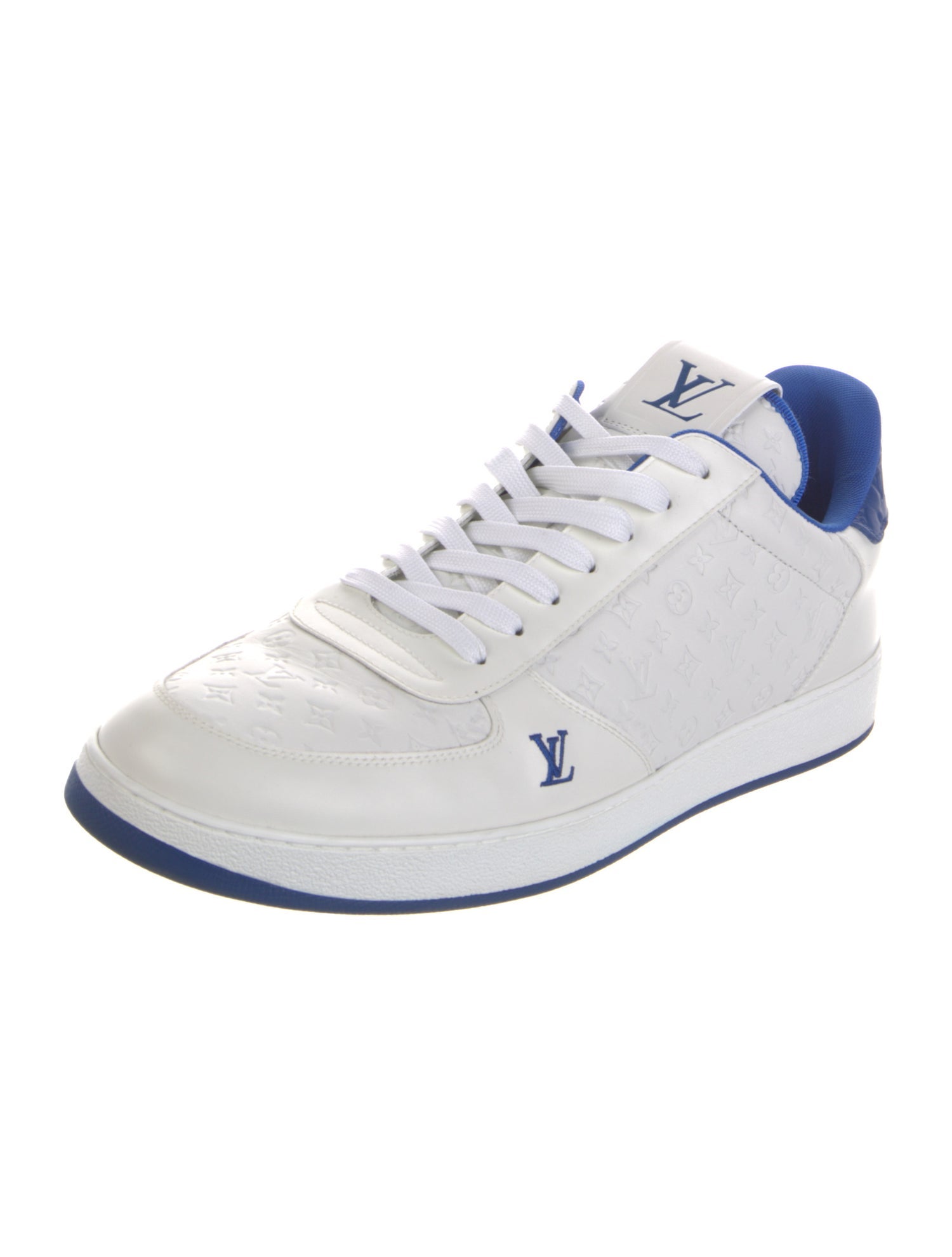 Louis Vuitton Leather Embroidered Accent Sneakers