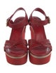 Louis Vuitton Leather Embroidered Accent Sandals